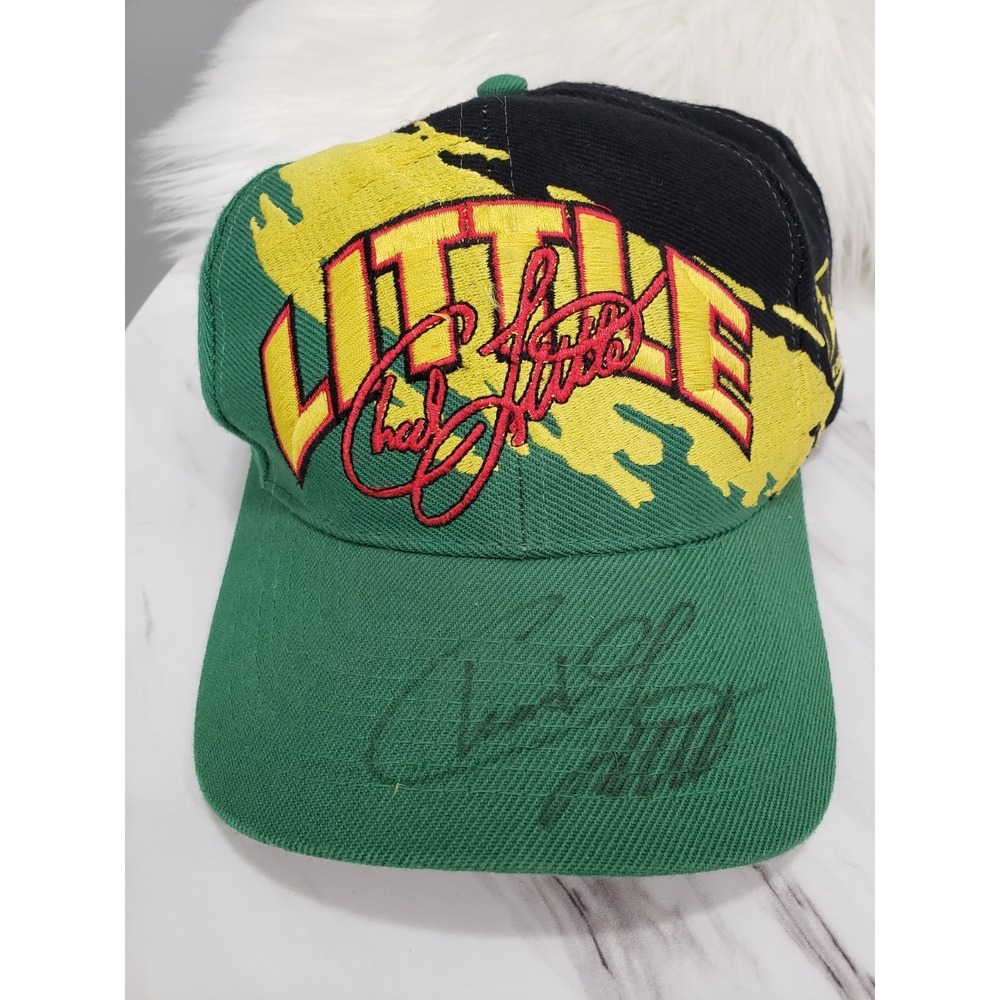 Vintage Chad Little John Deere  Athletic Splash Snapback Hat‎ Cap 90s NASCAR
